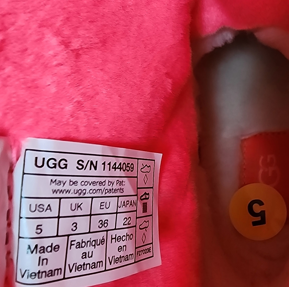 UGG PINK Waterproof Classic Brellah Mini Rain Boots Women's Sz 5 NEW! - Picture 6 of 9